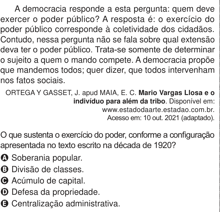 Questão 87 no caderno Azul do ENEM 2024