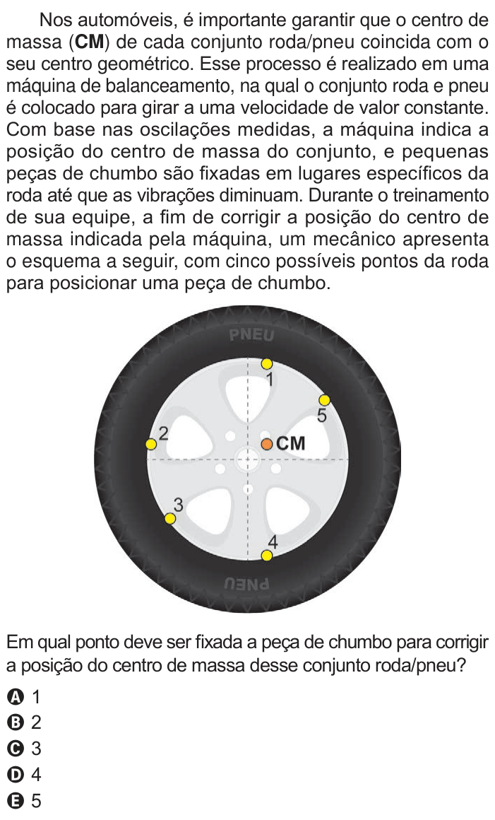 Questão 96 no caderno Azul do ENEM 2024