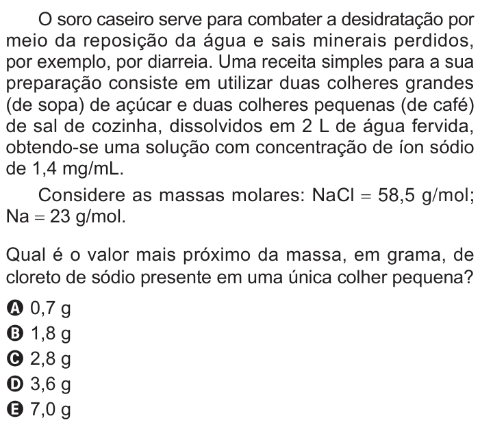 Questão 97 no caderno Azul do ENEM 2024