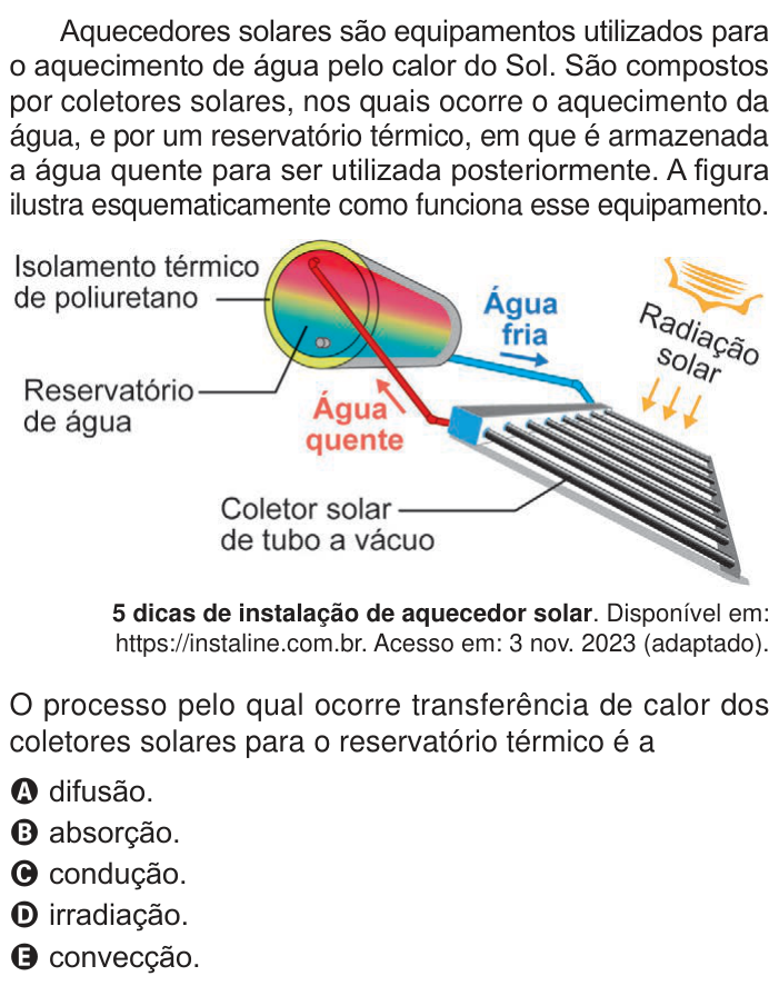 Questão 103 no caderno Azul do ENEM 2024