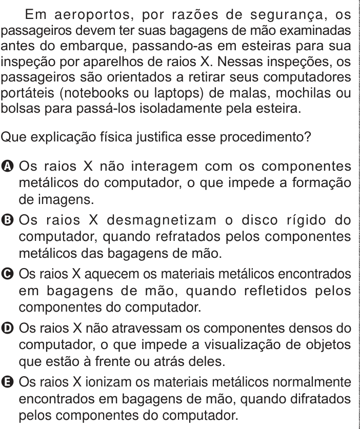 Questão 106 no caderno Azul do ENEM 2024