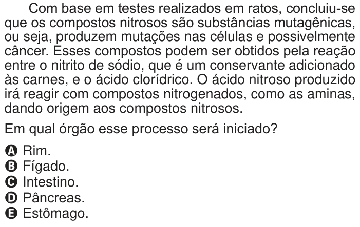Questão 107 no caderno Azul do ENEM 2024