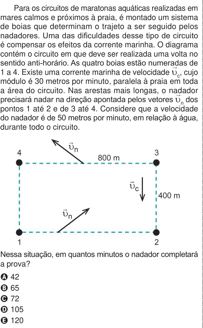 Questão 119 no caderno Azul do ENEM 2024