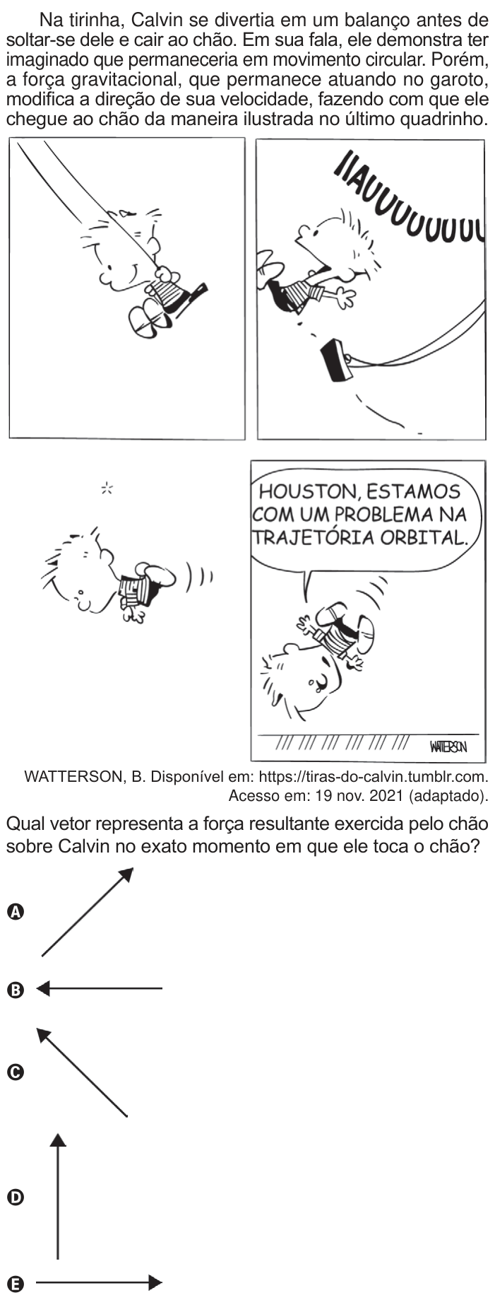 Questão 121 no caderno Azul do ENEM 2024