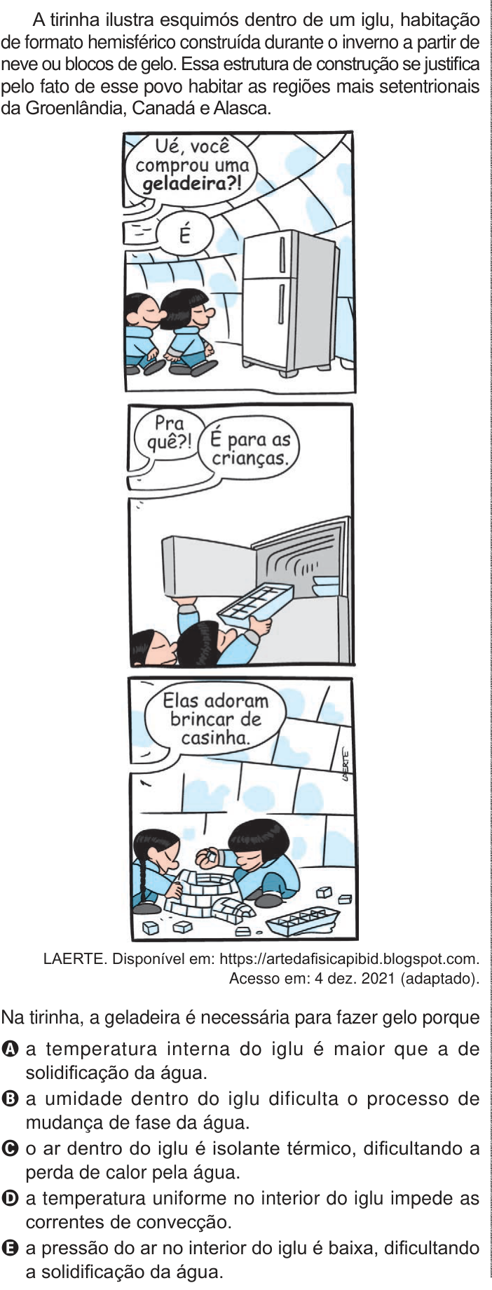 Questão 122 no caderno Azul do ENEM 2024