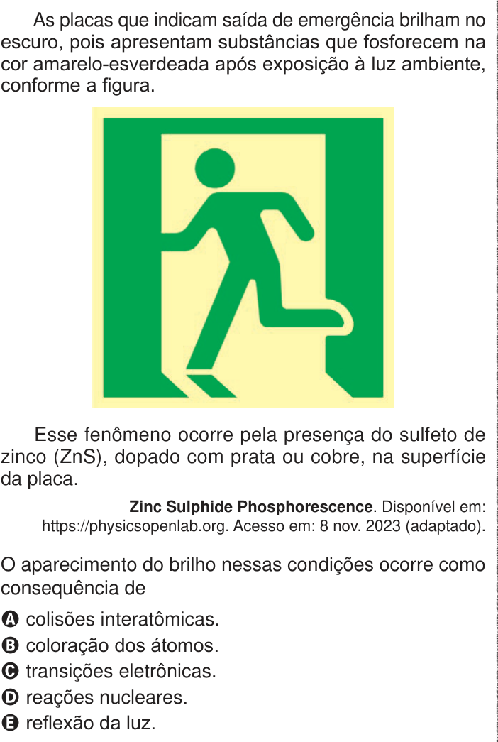 Questão 125 no caderno Azul do ENEM 2024