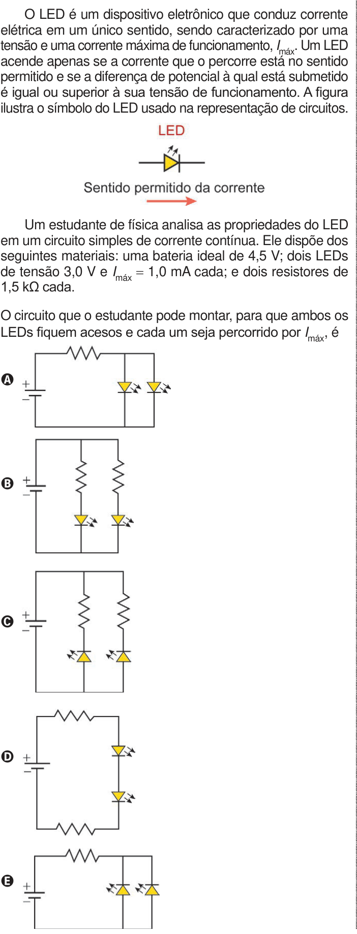 Questão 131 no caderno Azul do ENEM 2024