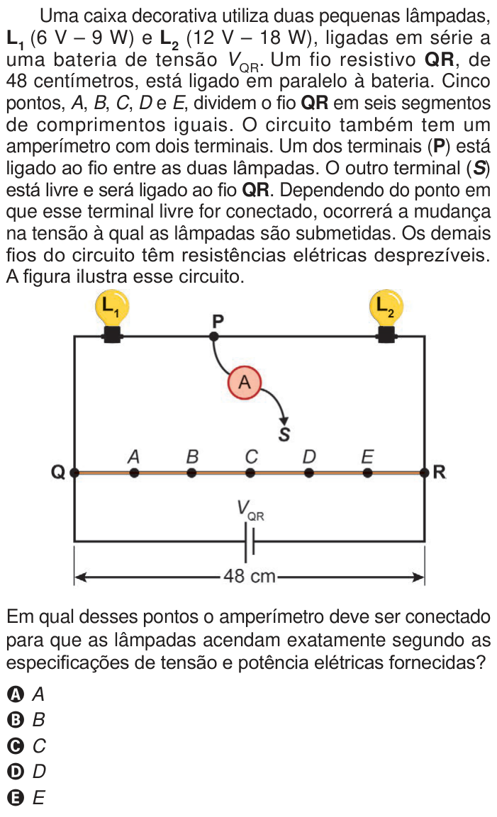 Questão 132 no caderno Azul do ENEM 2024