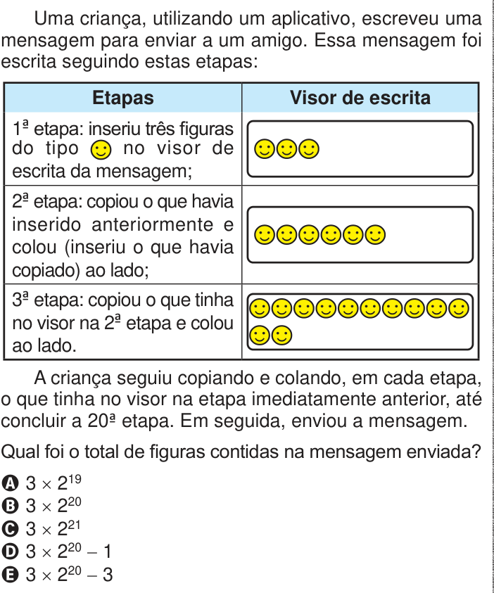Questão 142 no caderno Azul do ENEM 2024