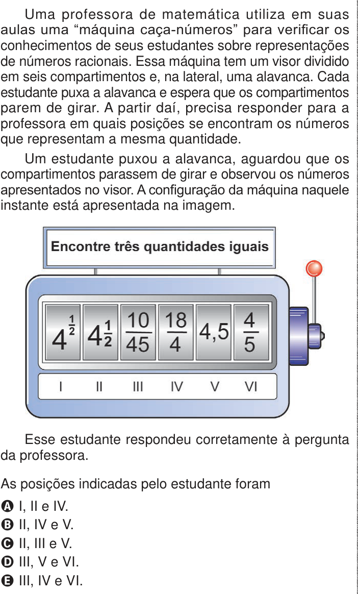 Questão 147 no caderno Azul do ENEM 2024