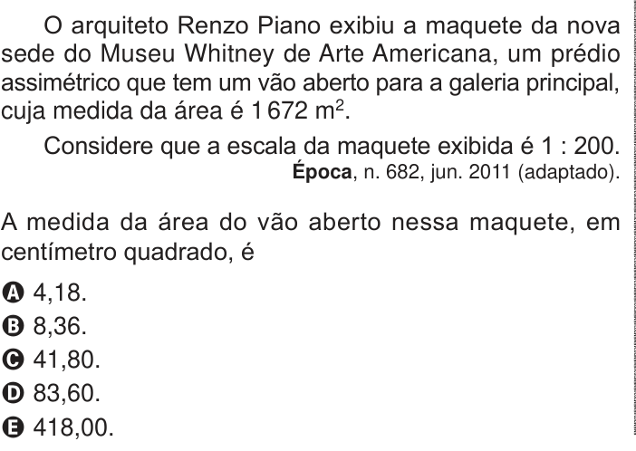 Questão 151 no caderno Azul do ENEM 2024