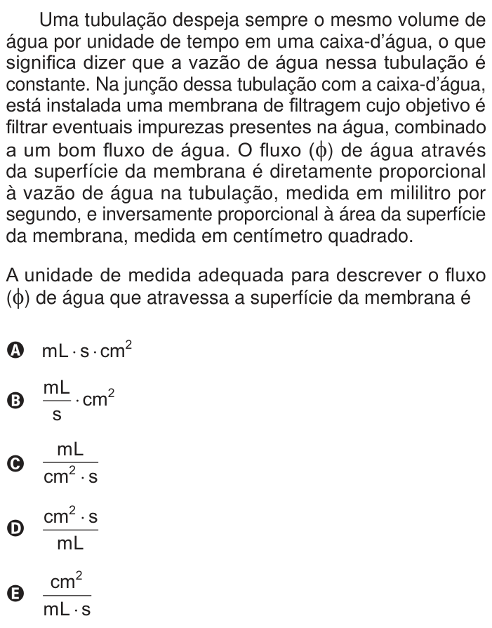 Questão 159 no caderno Azul do ENEM 2024