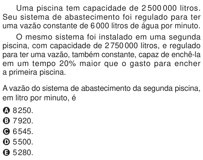 Questão 160 no caderno Azul do ENEM 2024