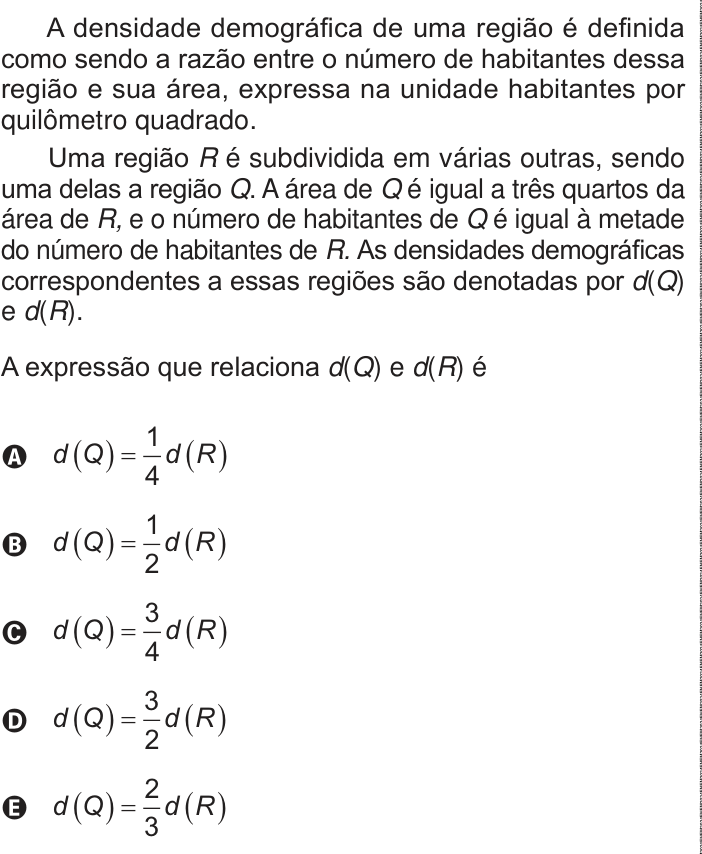 Questão 166 no caderno Azul do ENEM 2024