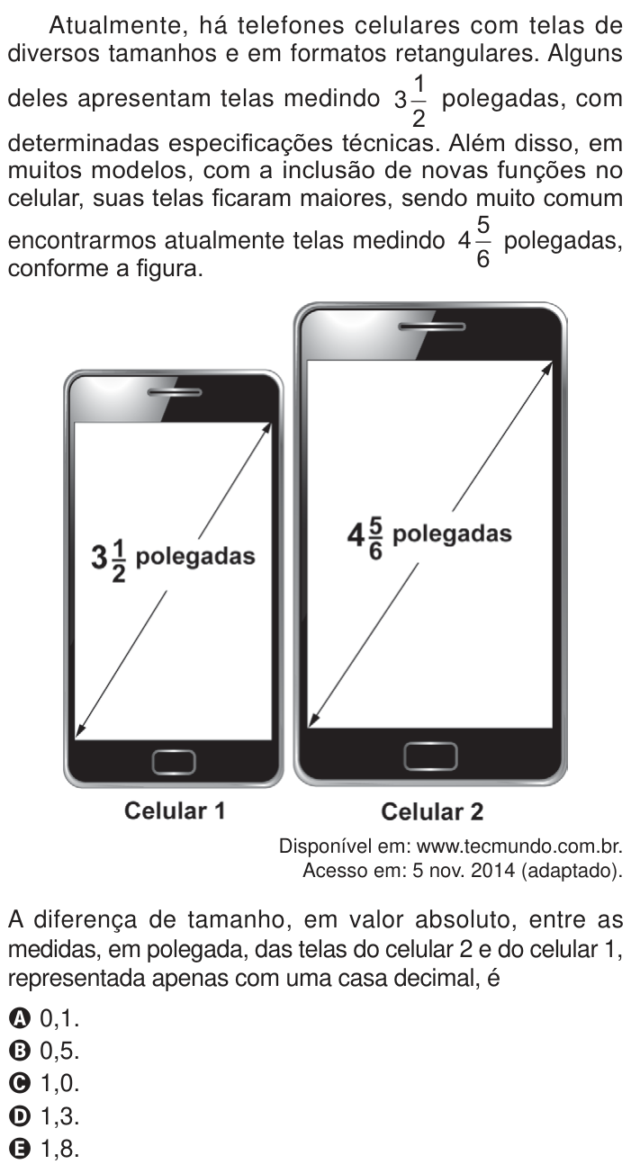 Questão 167 no caderno Azul do ENEM 2024