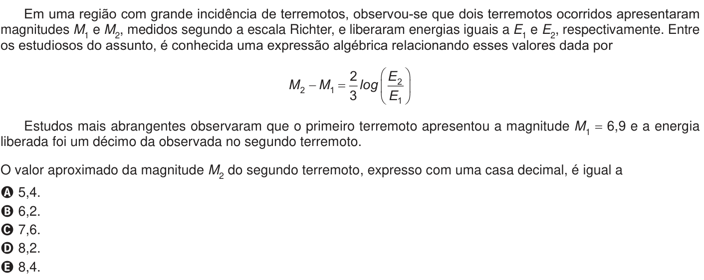 Questão 170 no caderno Azul do ENEM 2024