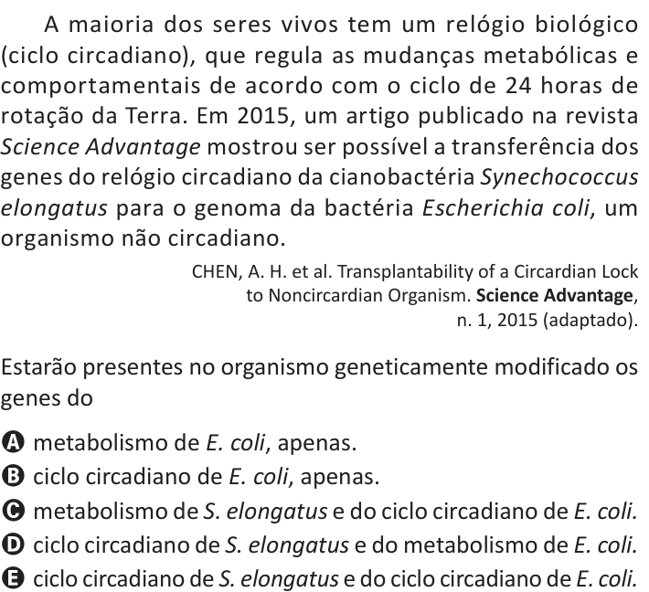 Questão 92 no caderno Azul do ENEM 2025