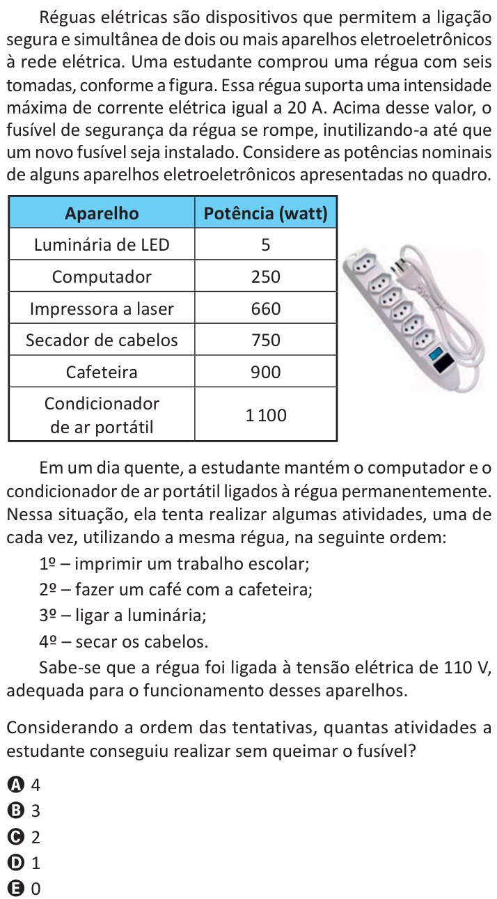 Questão 94 no caderno Azul do ENEM 2025