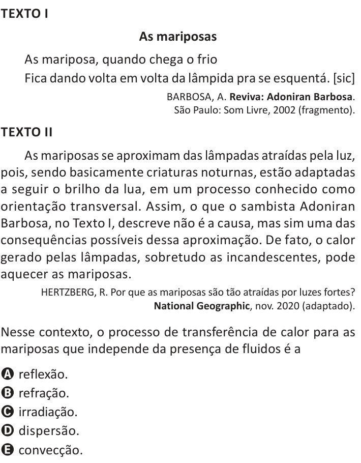 Questão 95 no caderno Azul do ENEM 2025