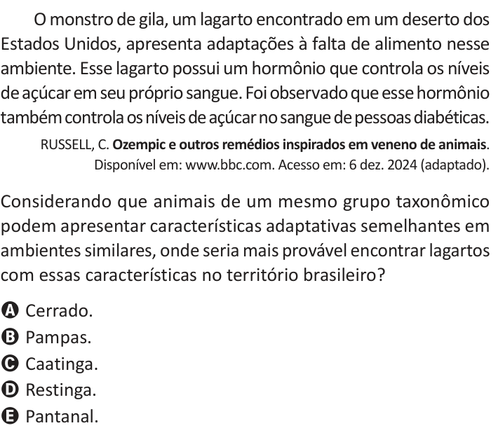 Questão 99 no caderno Azul do ENEM 2025