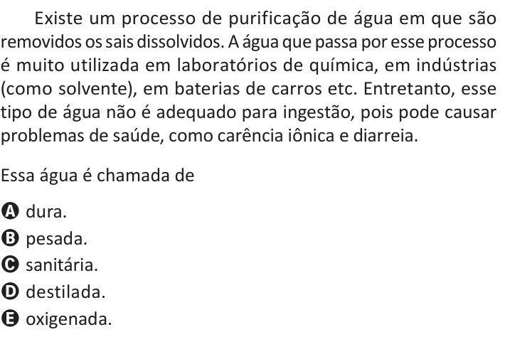 Questão 100 no caderno Azul do ENEM 2025