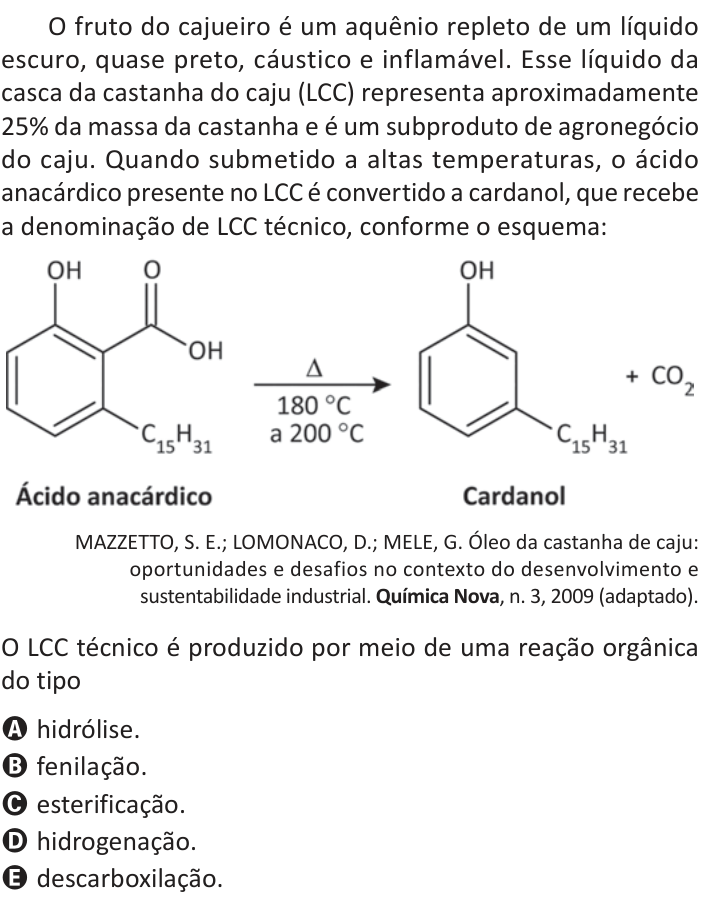 Questão 109 no caderno Azul do ENEM 2025