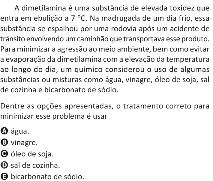 Questão 121 no caderno Azul do ENEM 2025