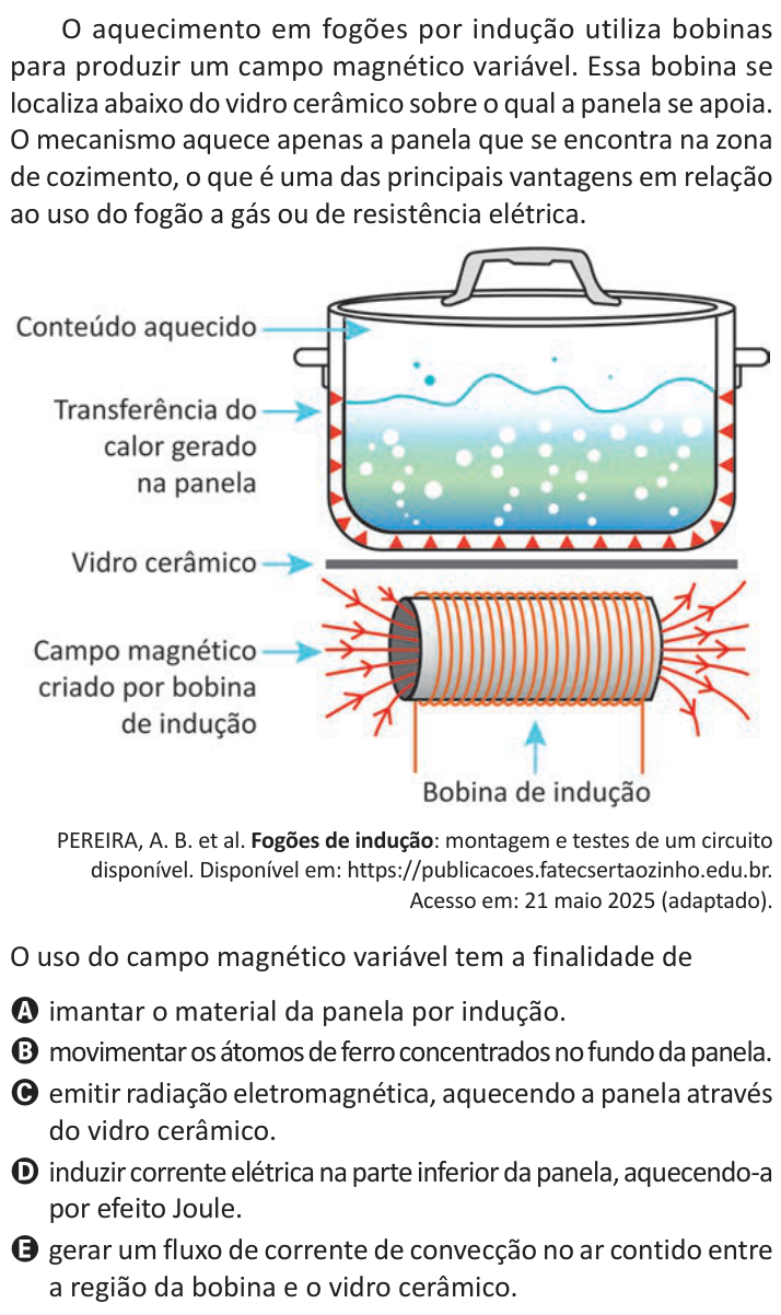 Questão 122 no caderno Azul do ENEM 2025