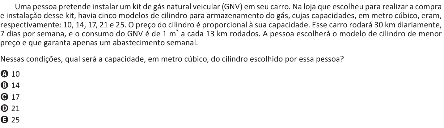 Questão 136 no caderno Azul do ENEM 2025
