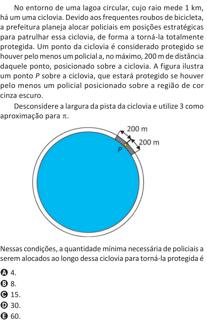 Questão 139 no caderno Azul do ENEM 2025