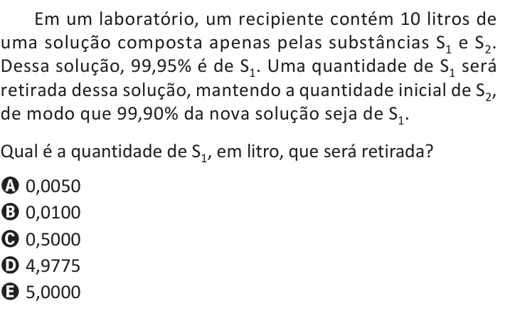 Questão 140 no caderno Azul do ENEM 2025