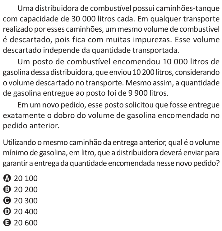 Questão 141 no caderno Azul do ENEM 2025