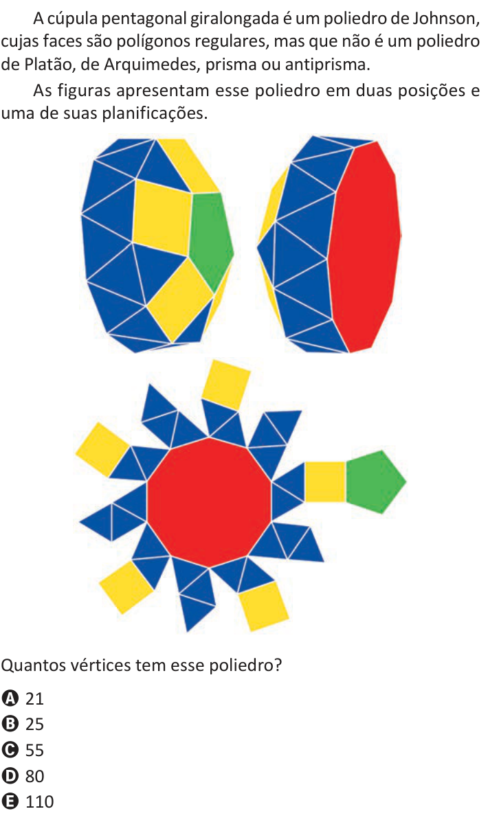 Questão 149 no caderno Azul do ENEM 2025