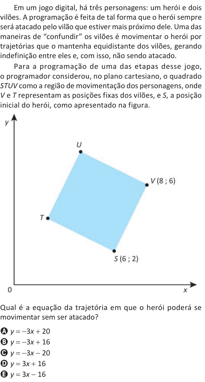 Questão 153 no caderno Azul do ENEM 2025