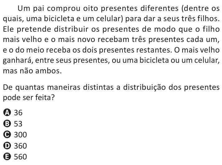 Questão 175 no caderno Azul do ENEM 2025