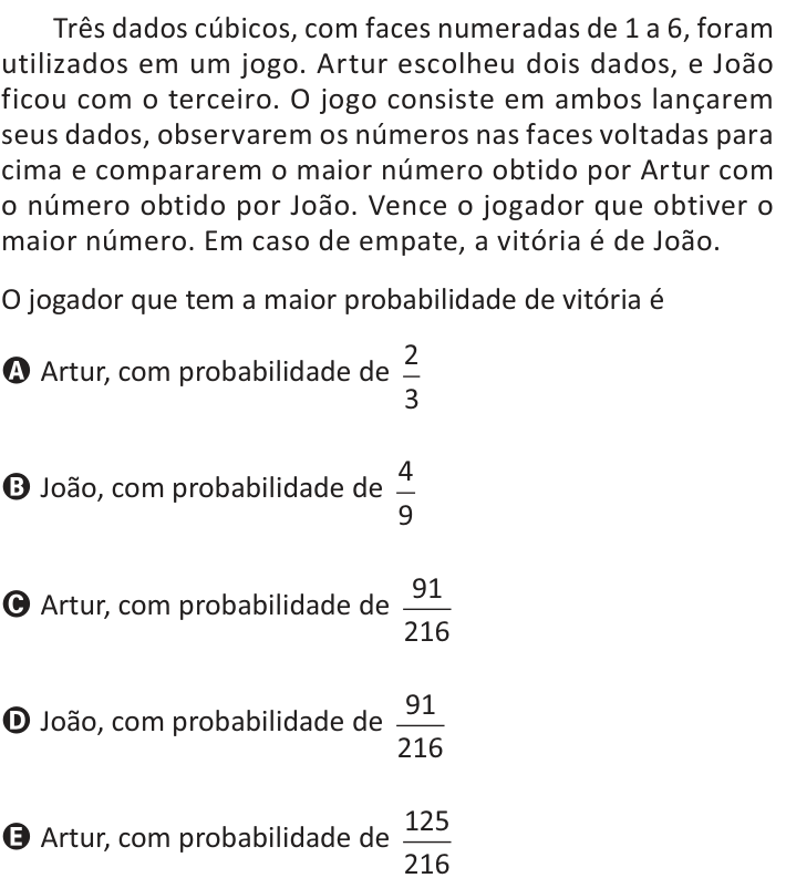 Questão 178 no caderno Azul do ENEM 2025