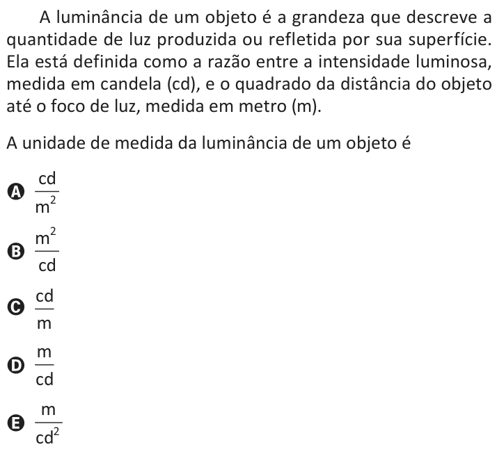 Questão 179 no caderno Azul do ENEM 2025