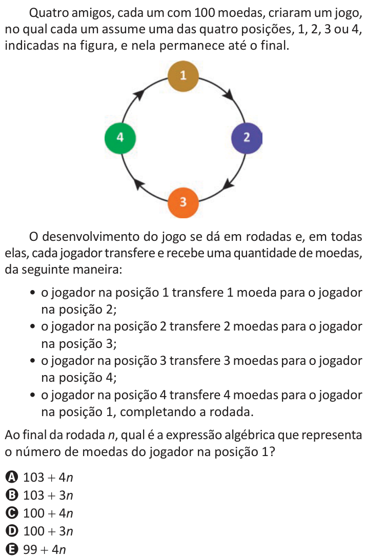 Questão 180 no caderno Azul do ENEM 2025
