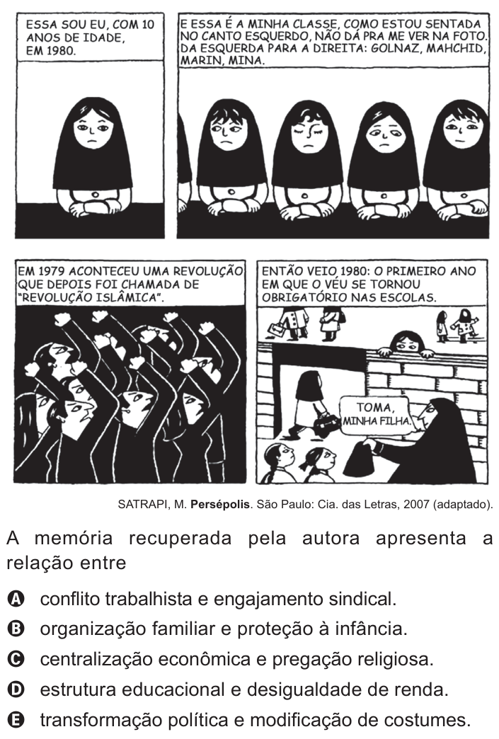 Questão 22 no caderno Azul do ENEM 2016