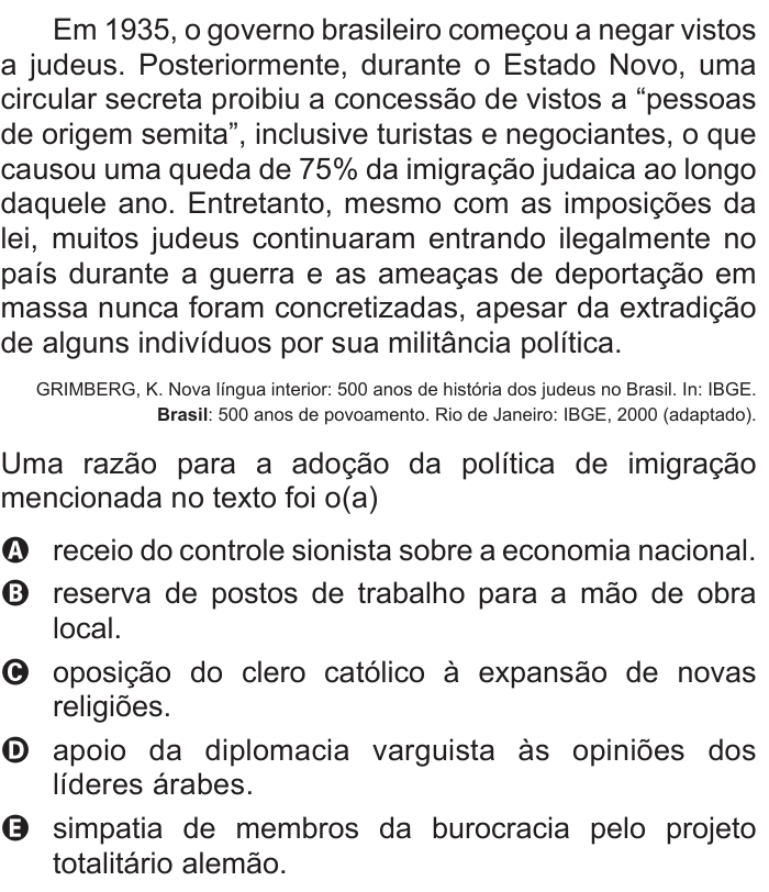 Questão 27 no caderno Azul do ENEM 2016