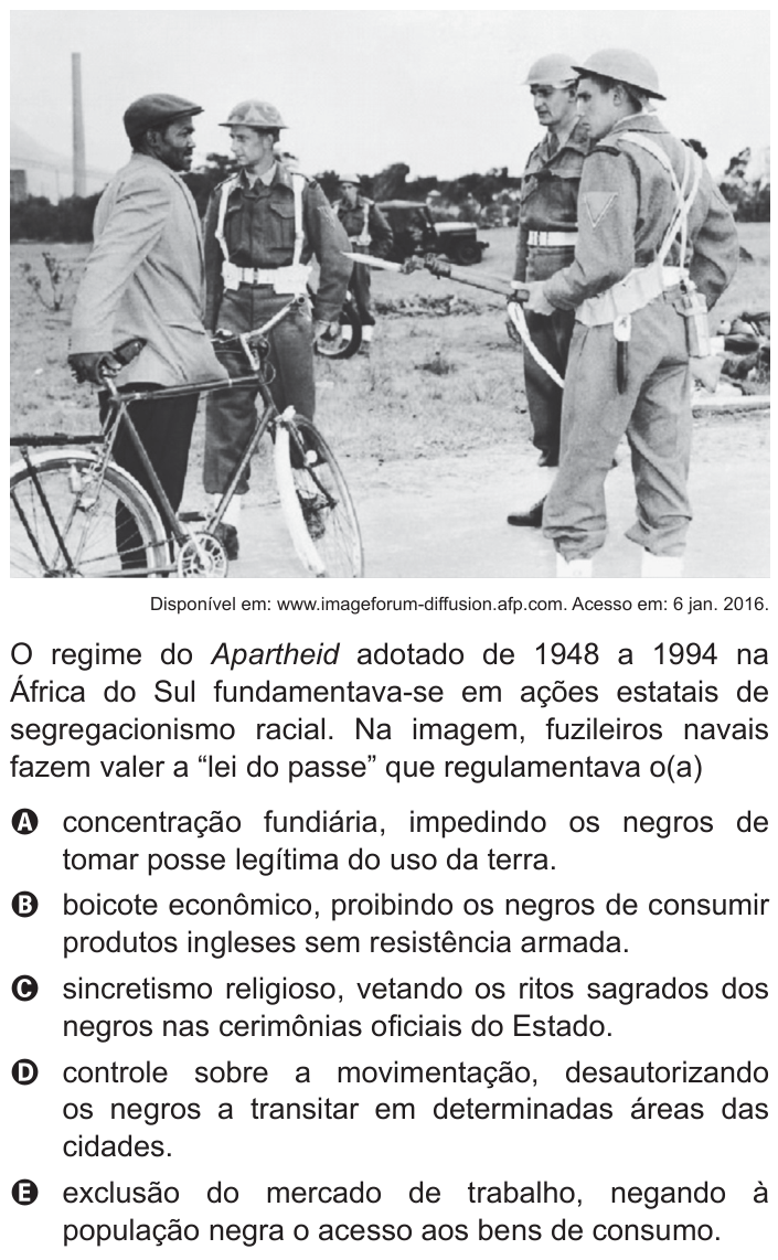 Questão 33 no caderno Azul do ENEM 2016