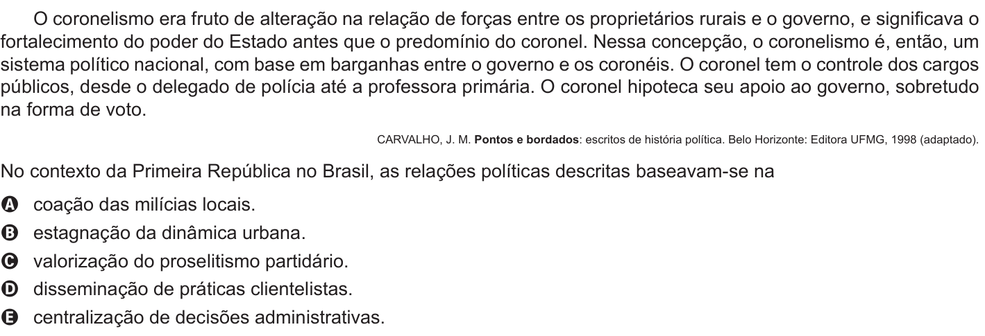 Questão 35 no caderno Azul do ENEM 2016