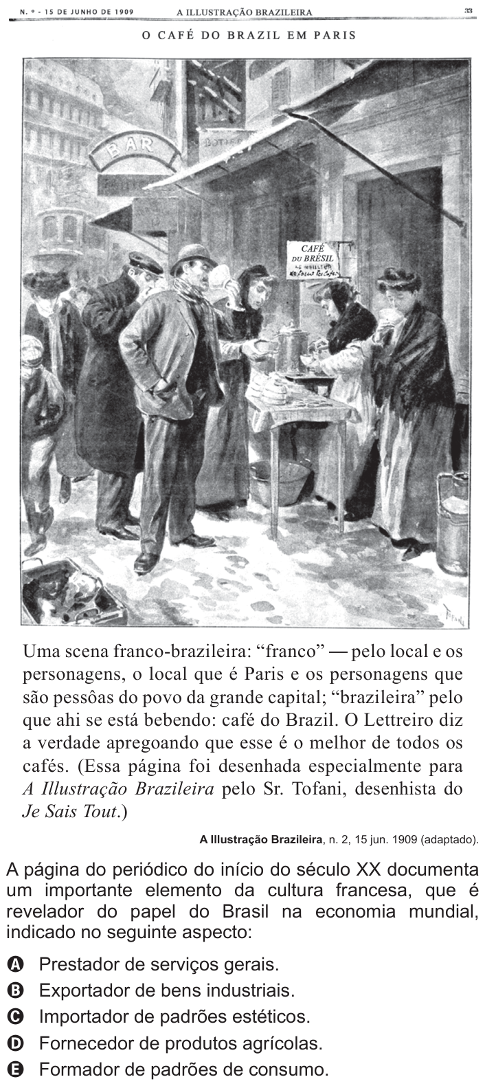 Questão 43 no caderno Azul do ENEM 2016