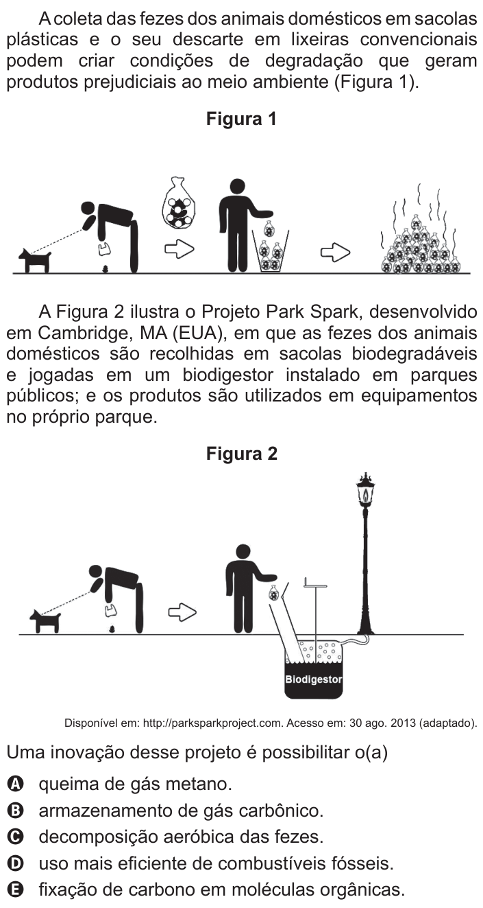 Questão 48 no caderno Azul do ENEM 2016