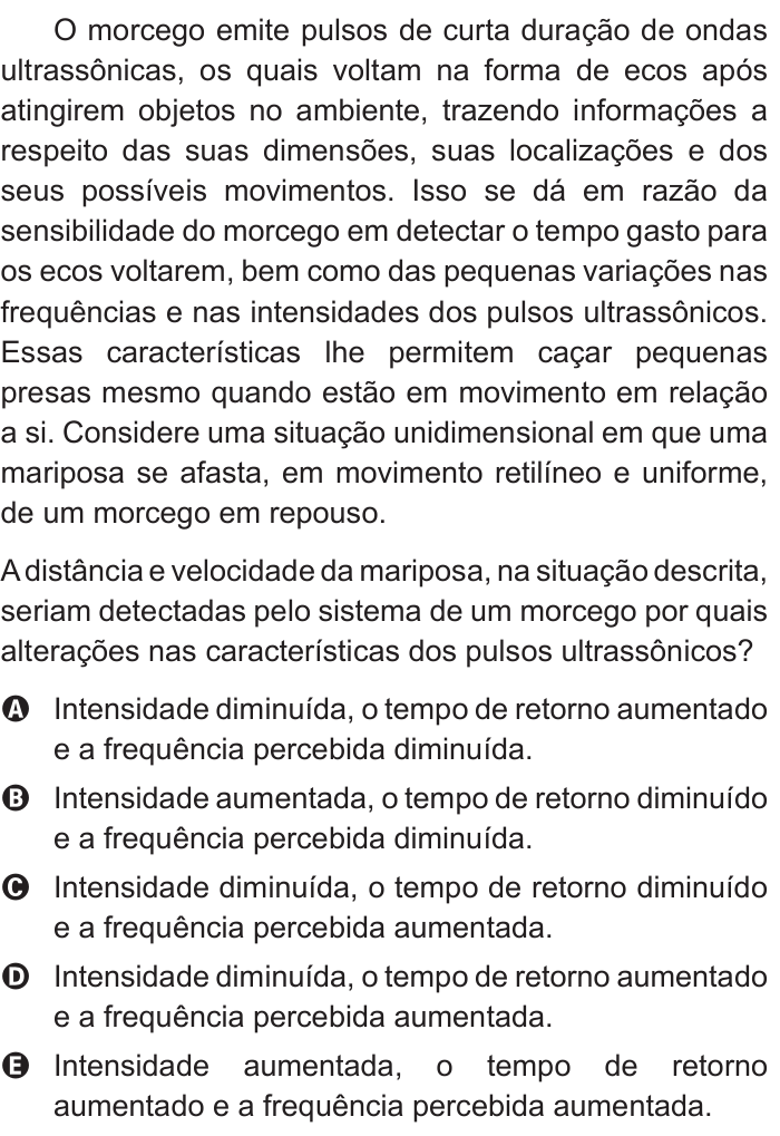Questão 57 no caderno Azul do ENEM 2016