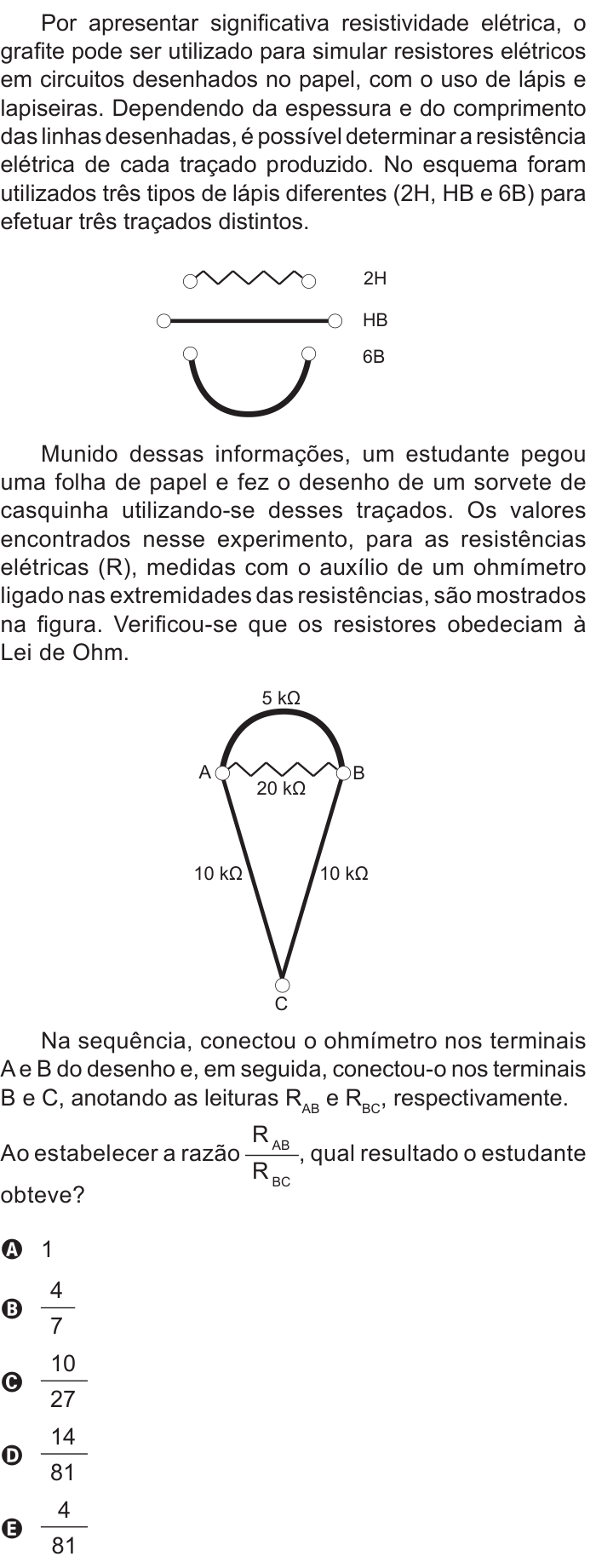 Questão 59 no caderno Azul do ENEM 2016