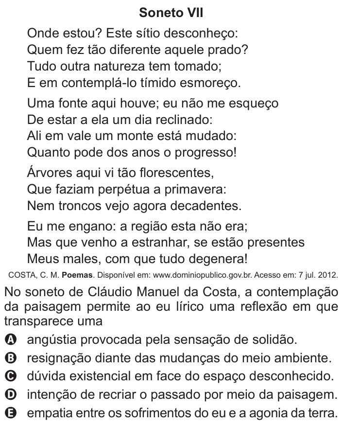 Questão 100 no caderno Azul do ENEM 2016
