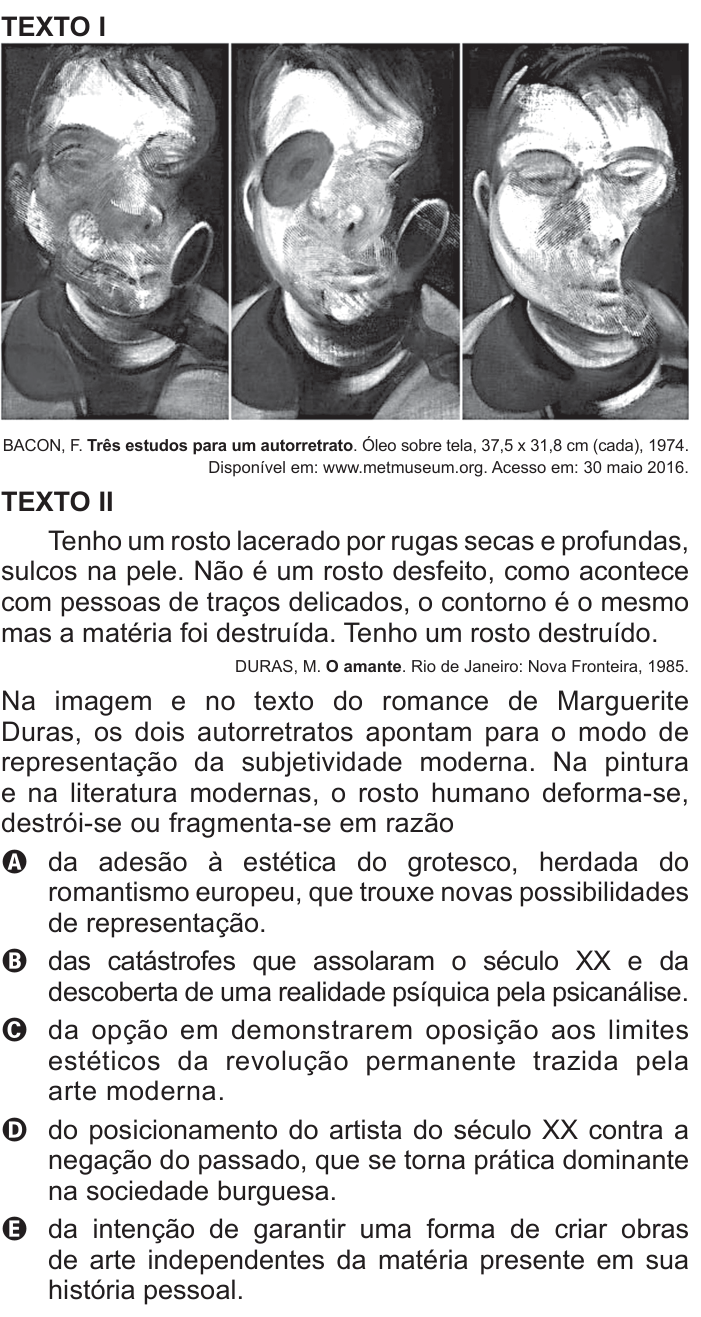 Questão 132 no caderno Azul do ENEM 2016