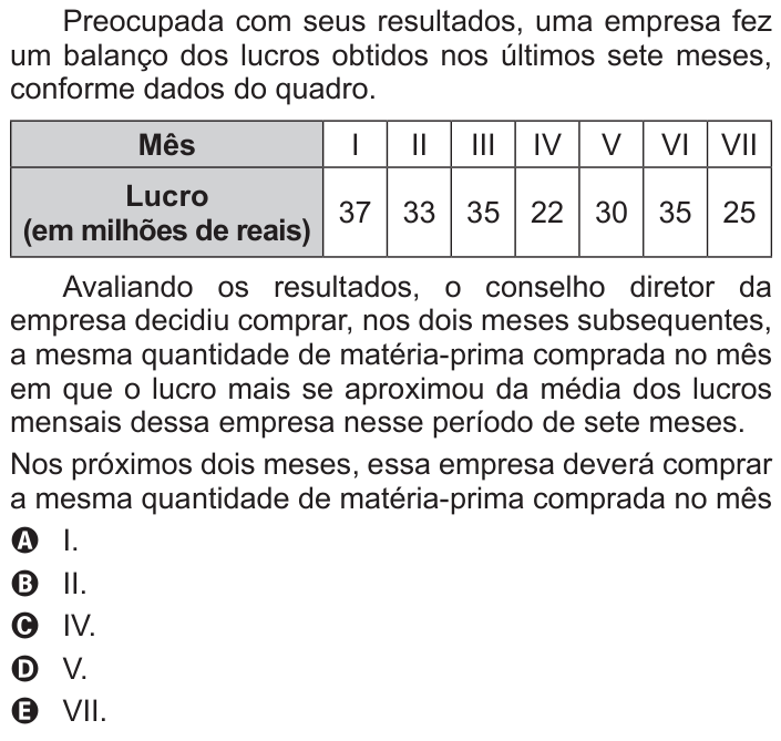 Questão 144 no caderno Azul do ENEM 2016