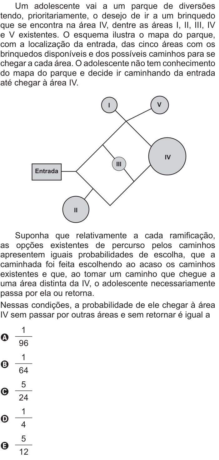 Questão 152 no caderno Azul do ENEM 2016